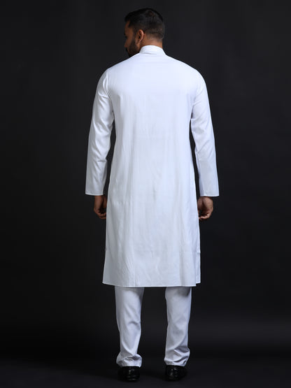 White Kurta Pyjama Set for men