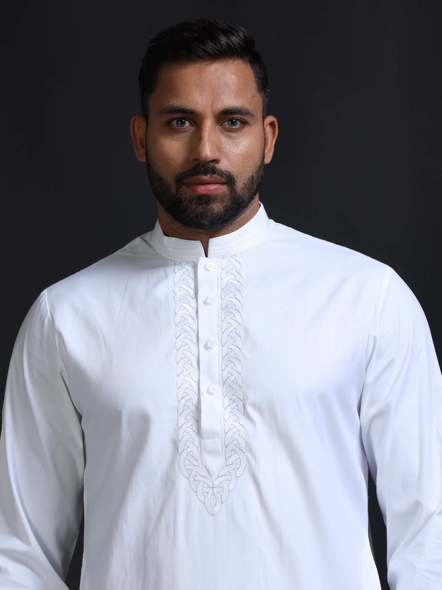 White Kurta Pyjama Set for men