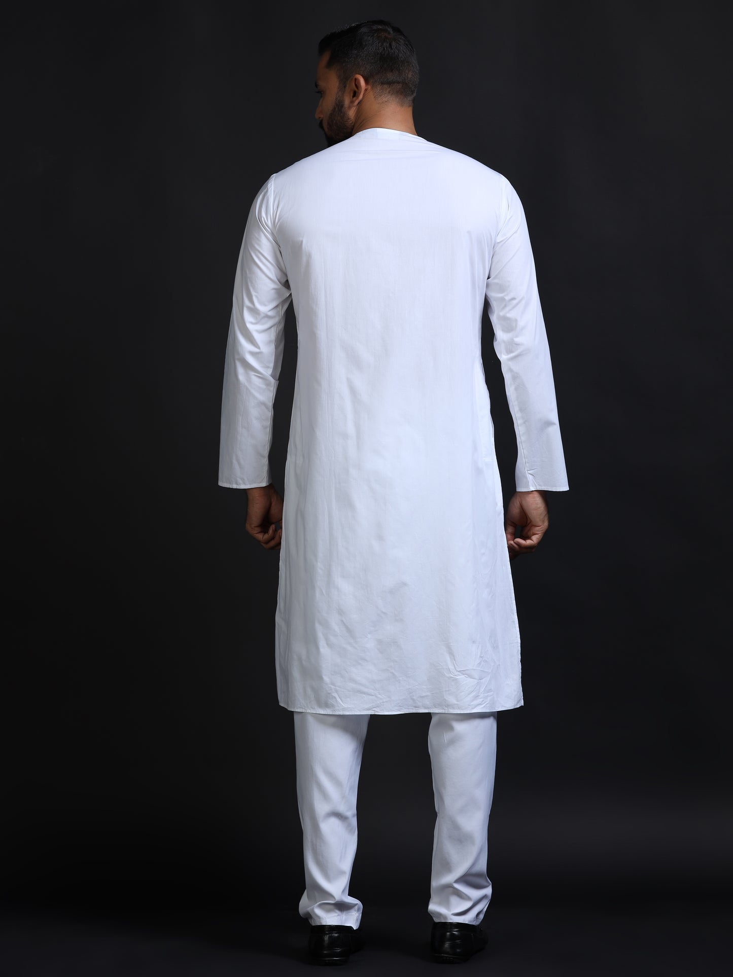 Men’s White Cotton Kurta Pyjama Set