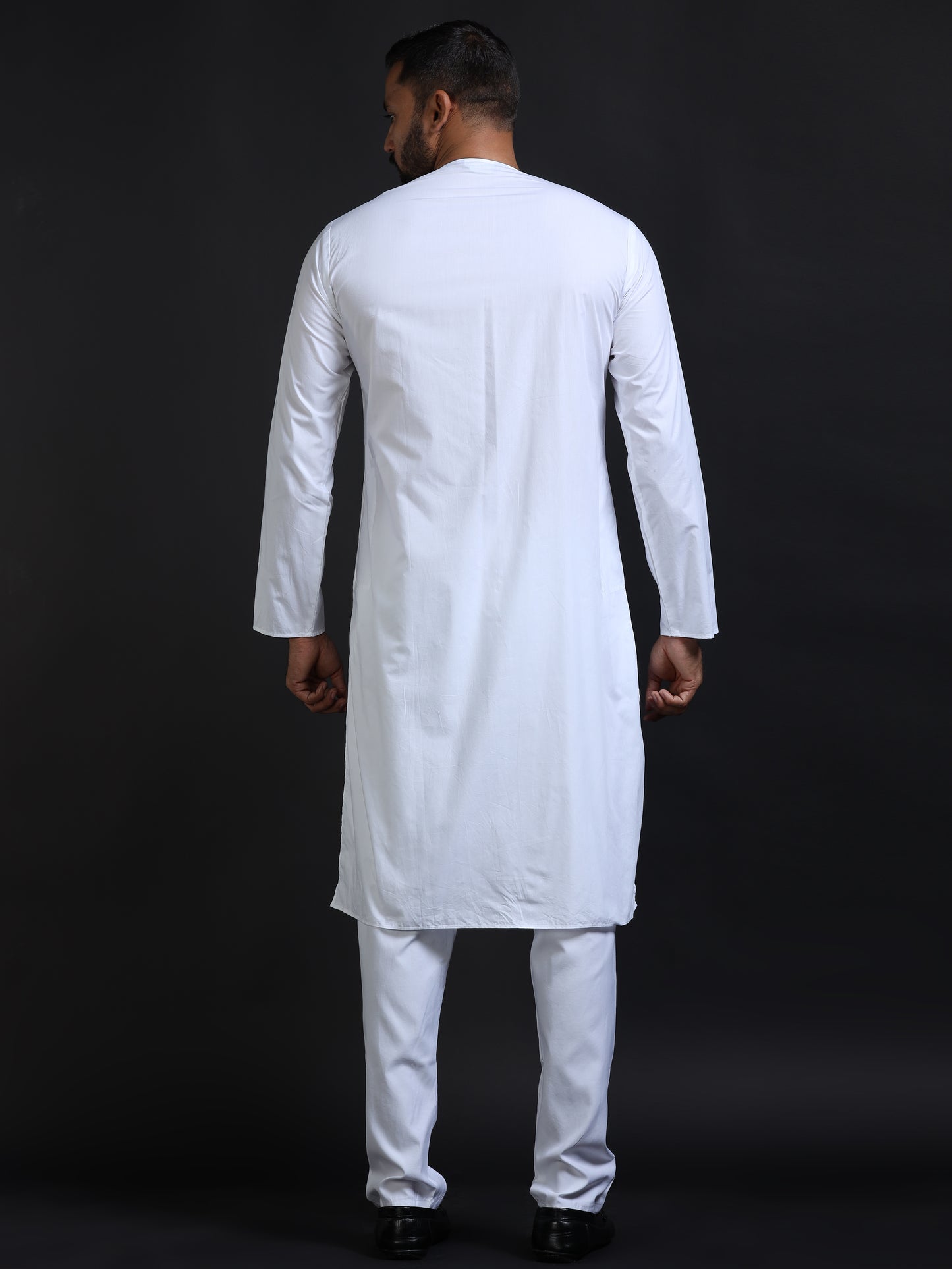 Men’s White Cotton Kurta Pyjama Set