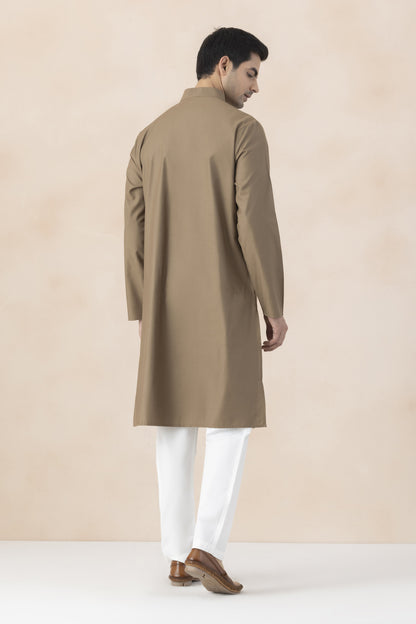 Men's Taupe kurta pyjama