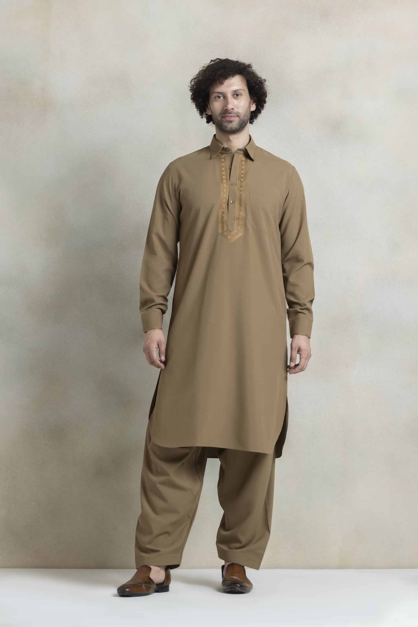 Men's mocha brown pathani