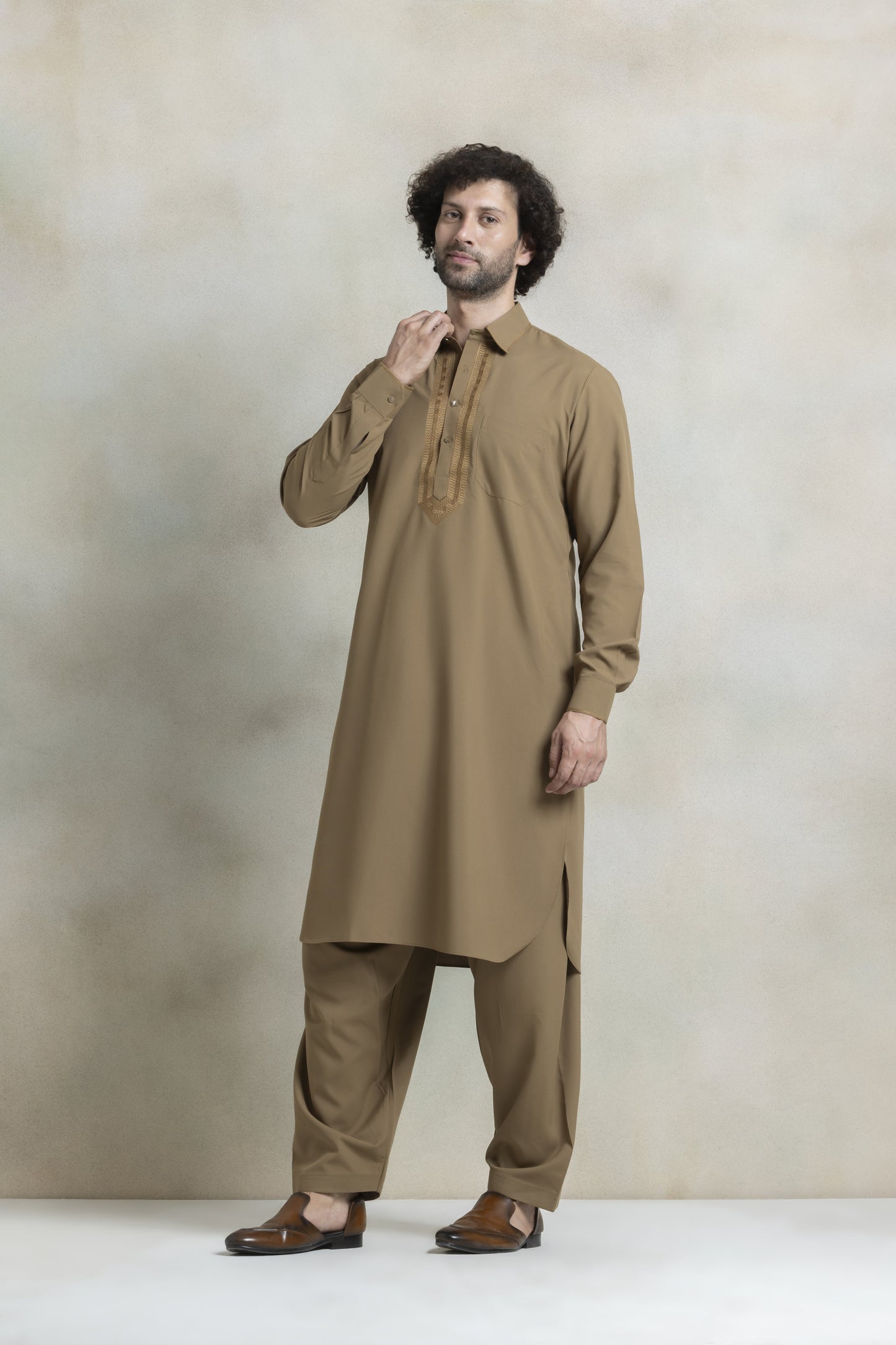 Men's mocha brown pathani
