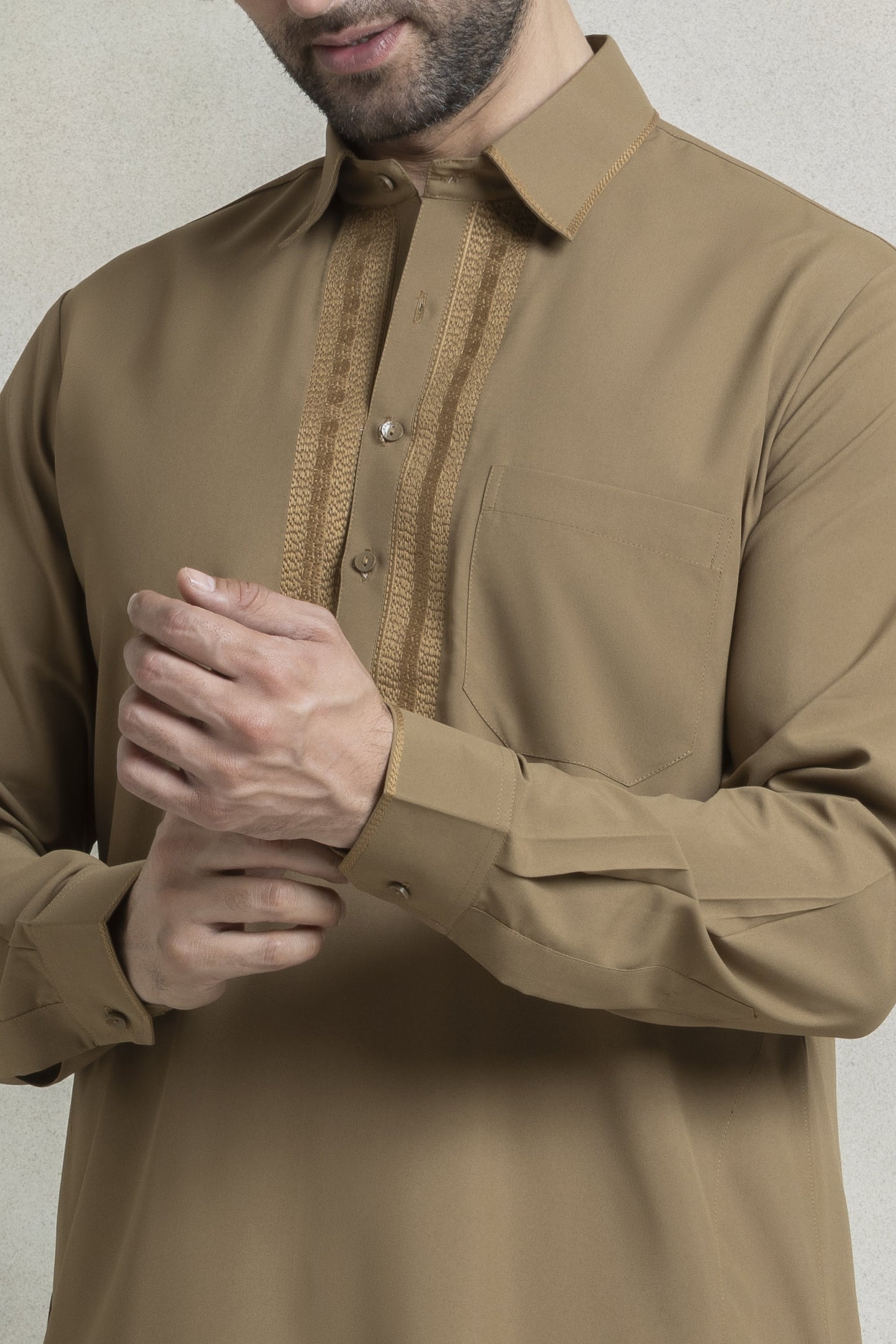 Men's mocha brown pathani