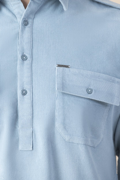 Men's powder blue pathani set