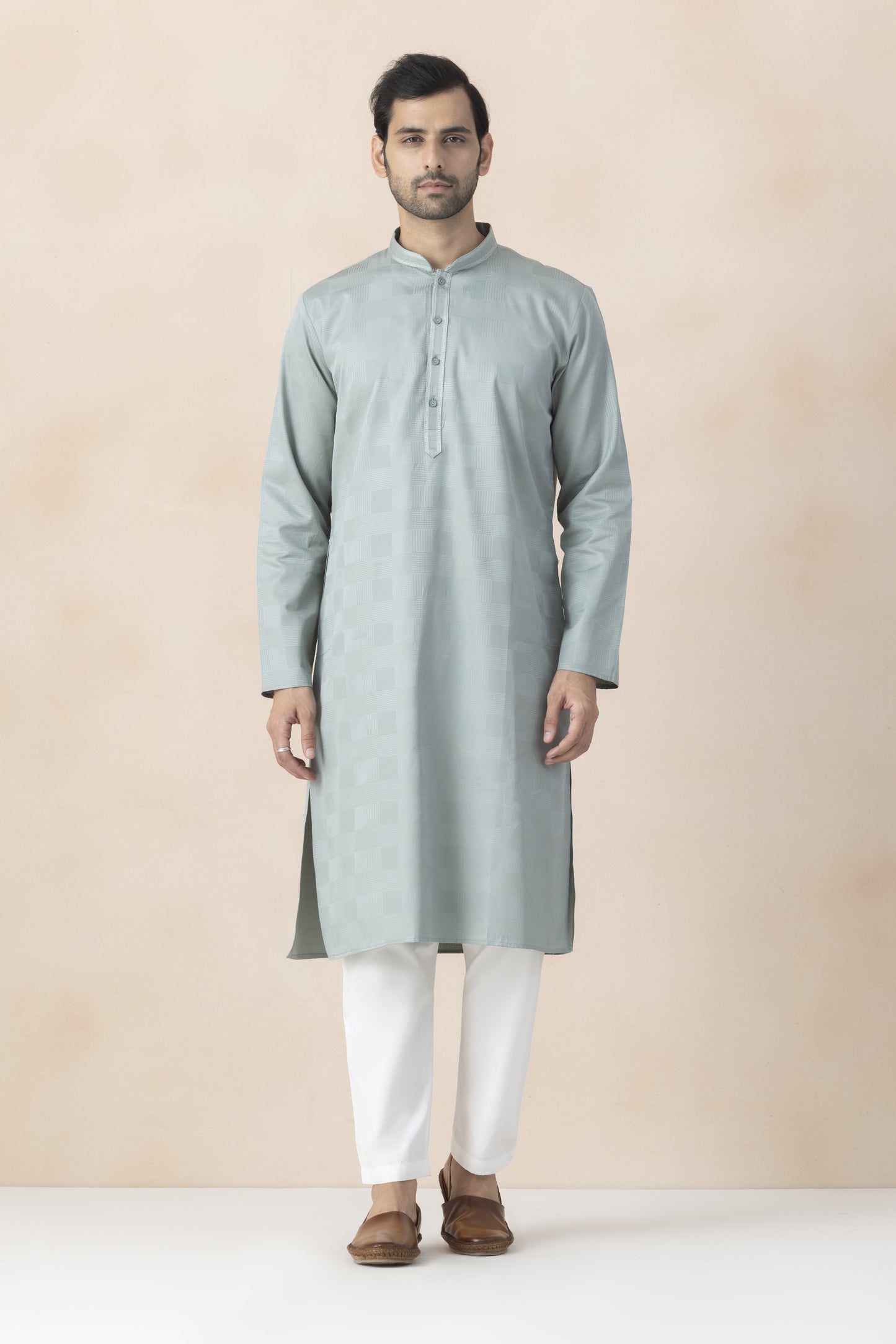 Men's dusty violet kurta pyjama