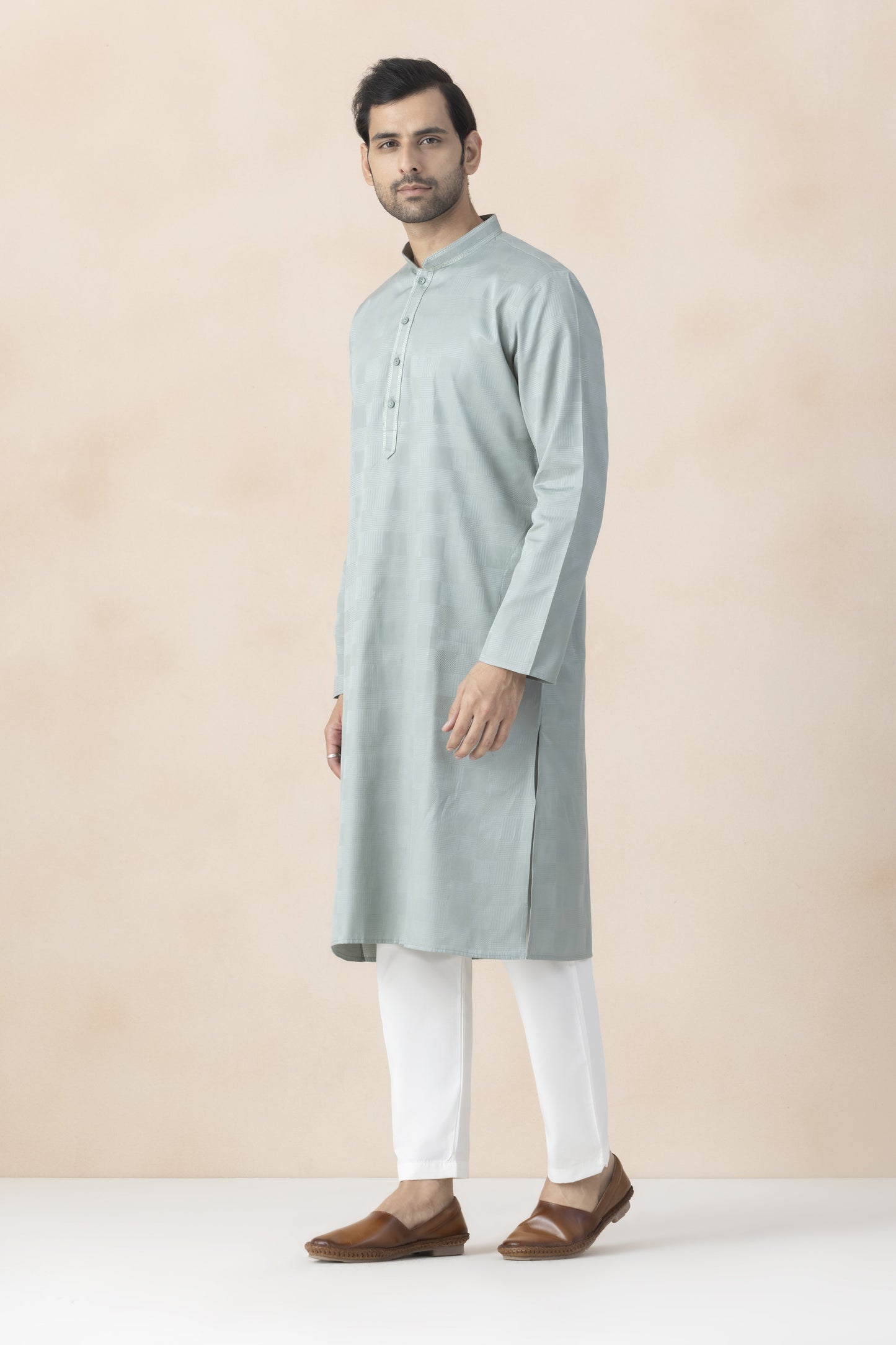 Men's dusty violet kurta pyjama