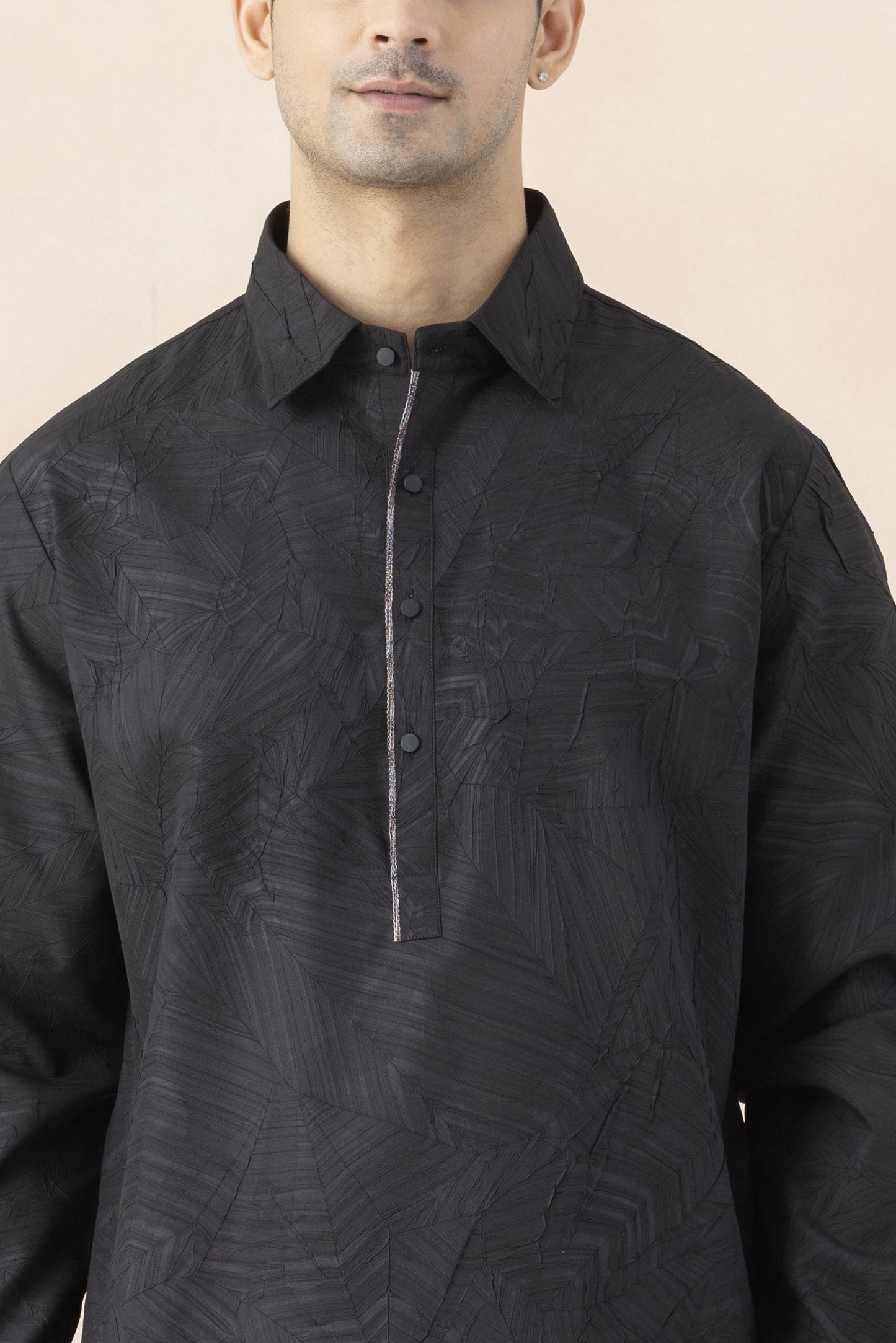 Men's black pathani set