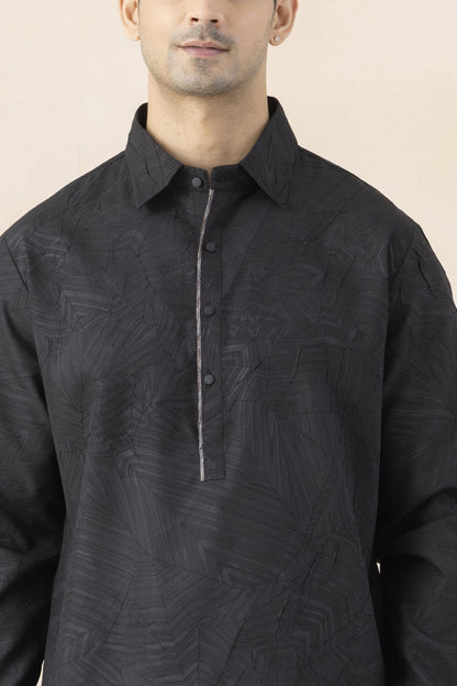 Men's black pathani set