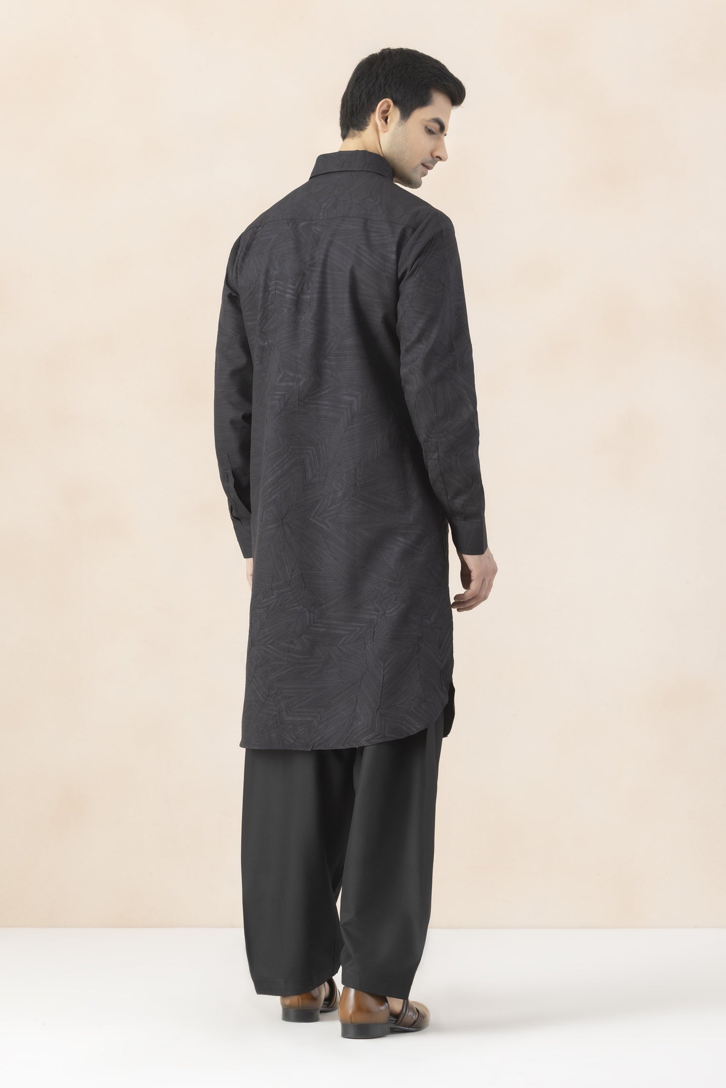 Men's black pathani set