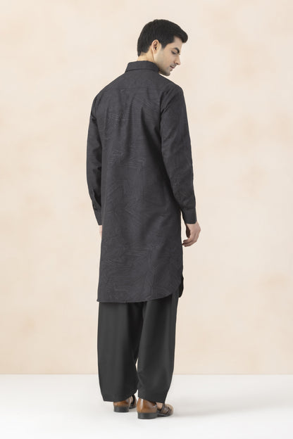 Men's black pathani set