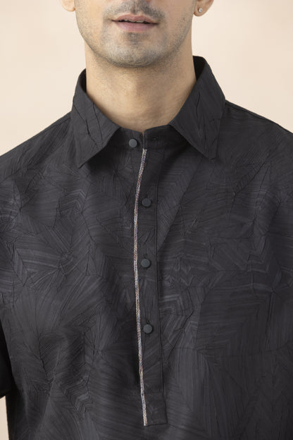 Men's black pathani set