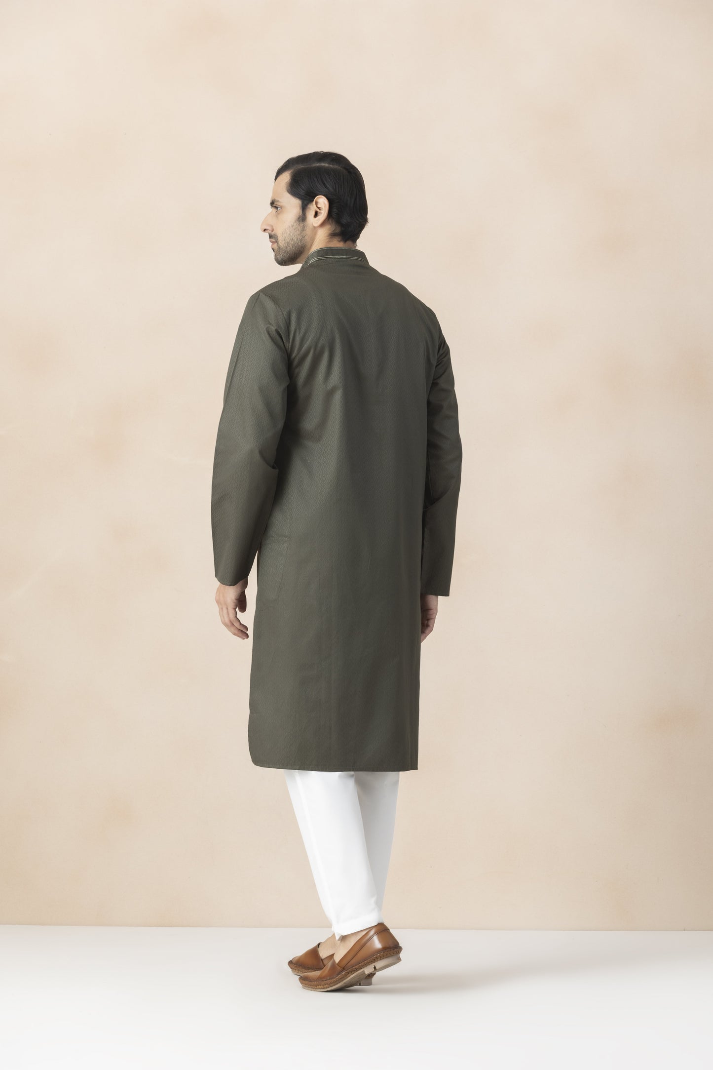 Men's Deep olive green kurta pyjama