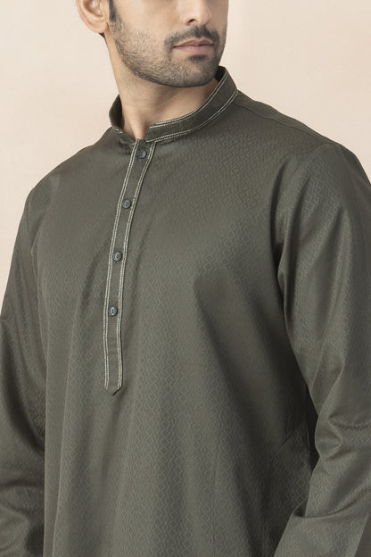 Men's Deep olive green kurta pyjama