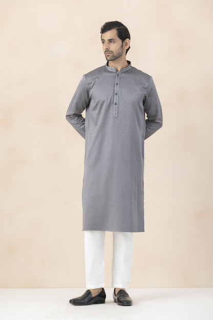 Men's Grey kurta pyjama