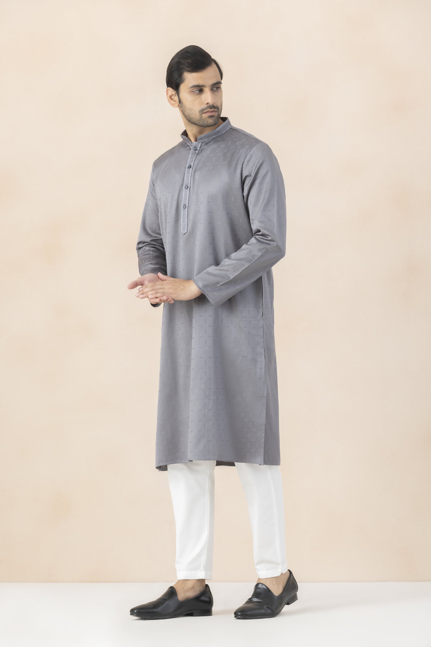 Men's Grey kurta pyjama