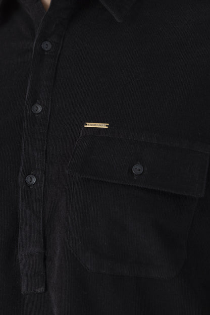 Men's Black Corduroy Pathani