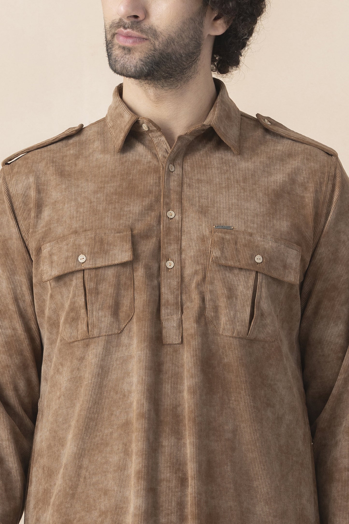Soil brown pathani set for men