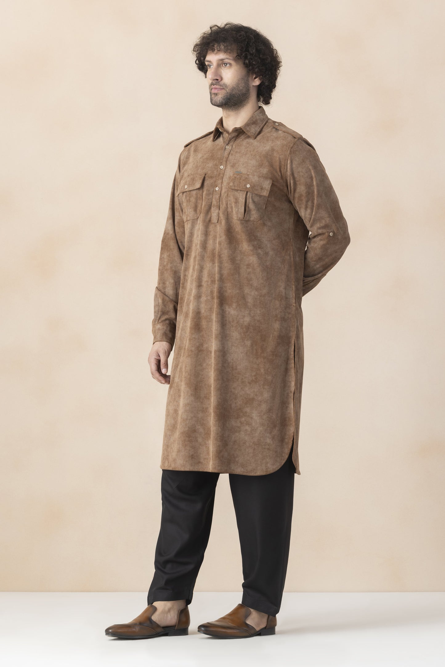 Soil brown pathani set for men