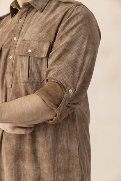 Soil brown pathani set for men