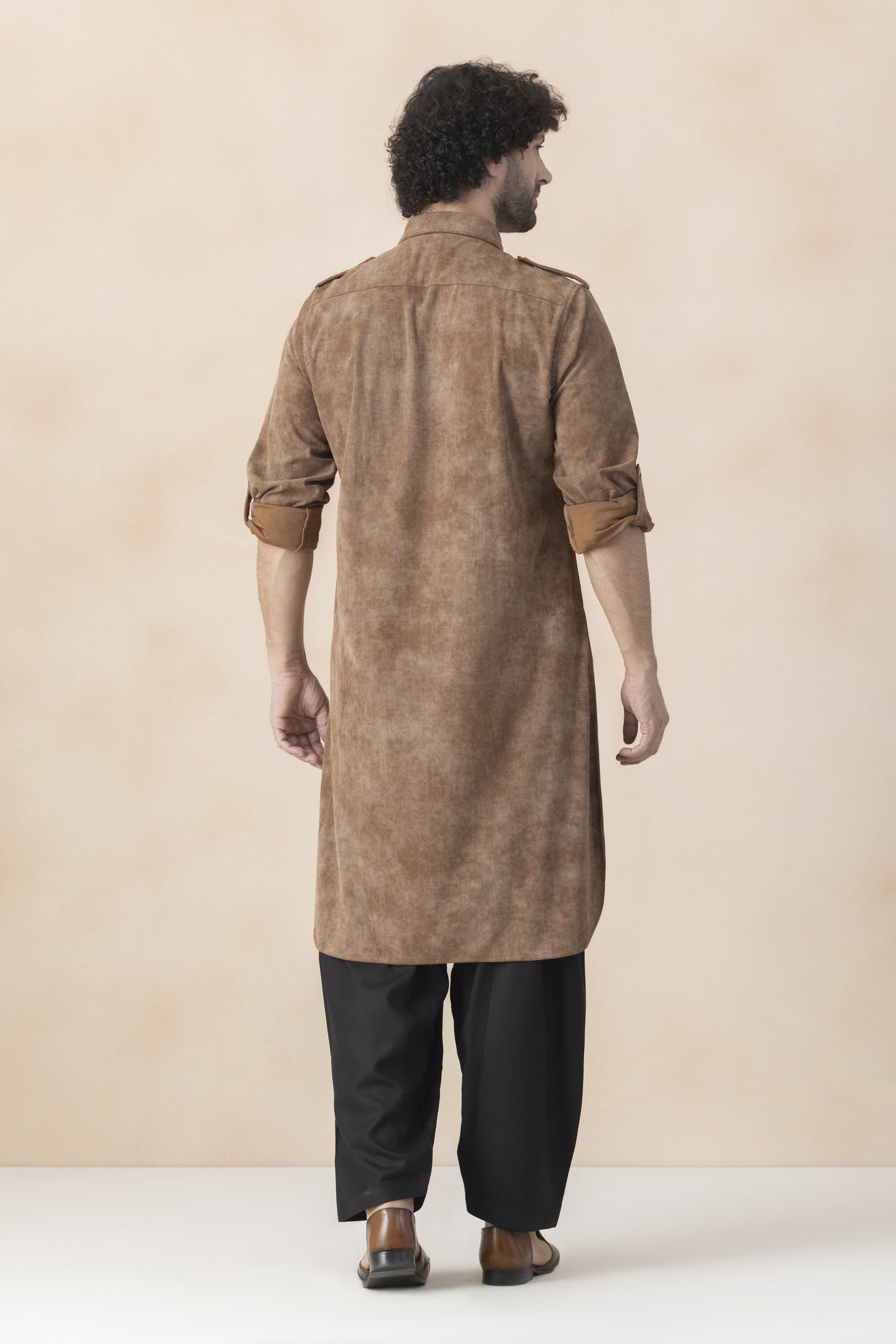 Soil brown pathani set for men