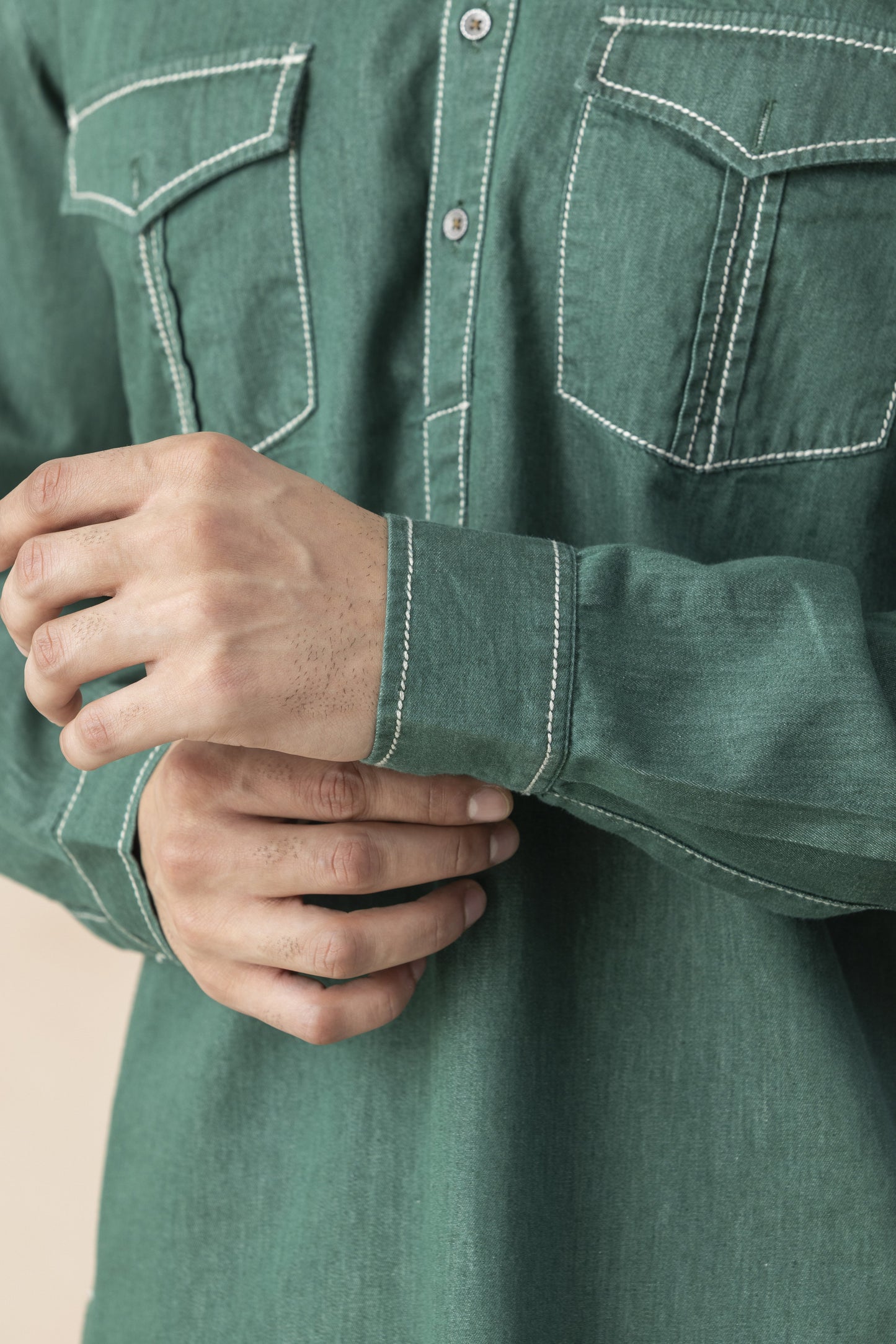Men's teal green pathani set