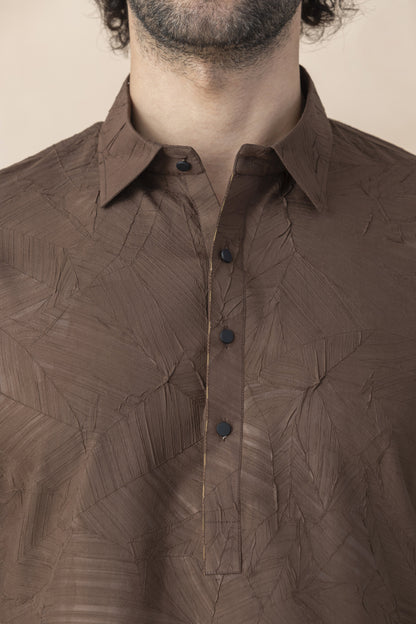 Men's brown pathani set