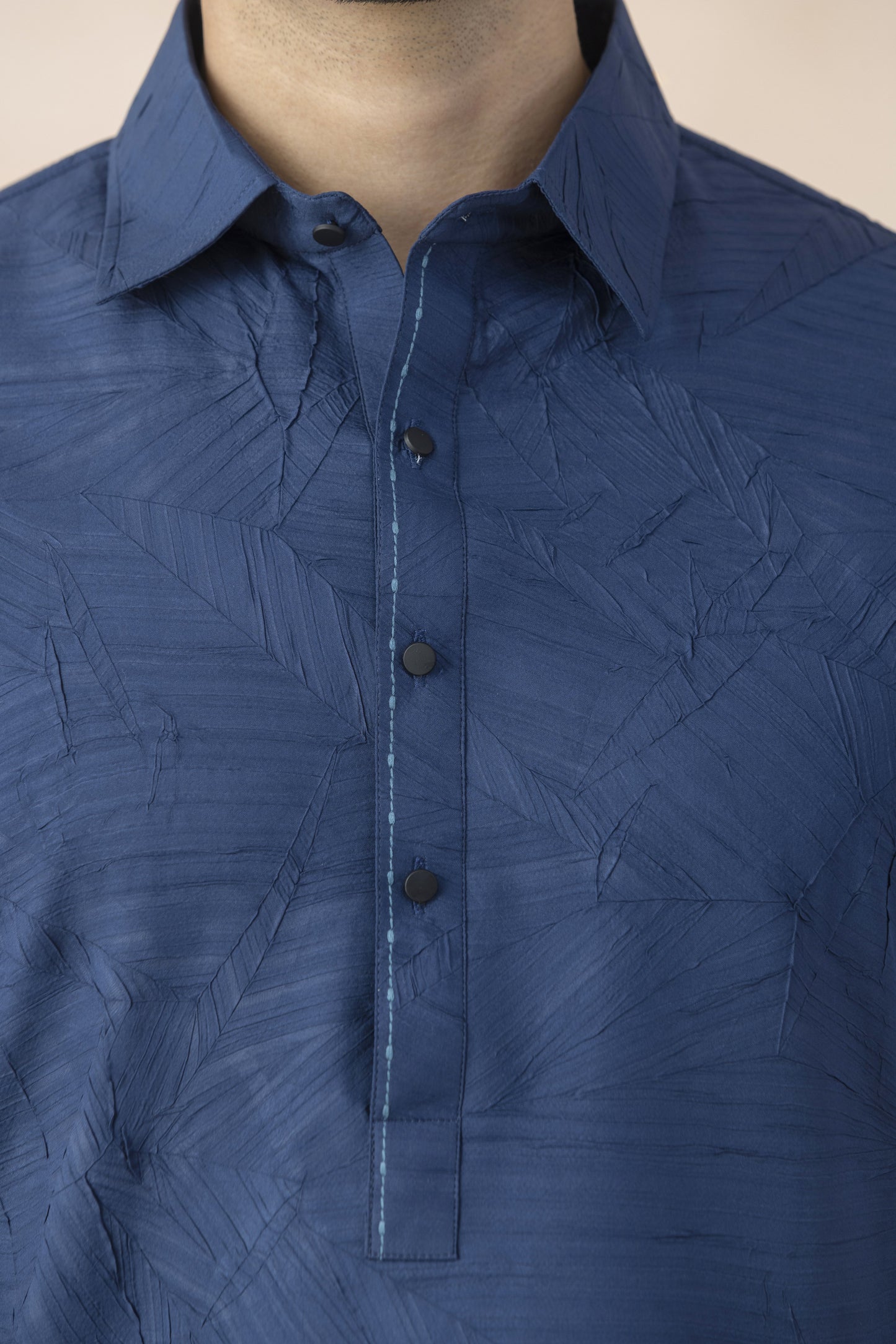 Men's cobalt blue pathani set