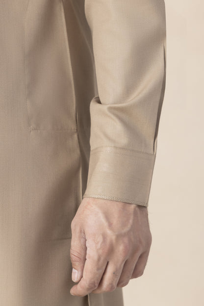 Men's light khaki pathani set