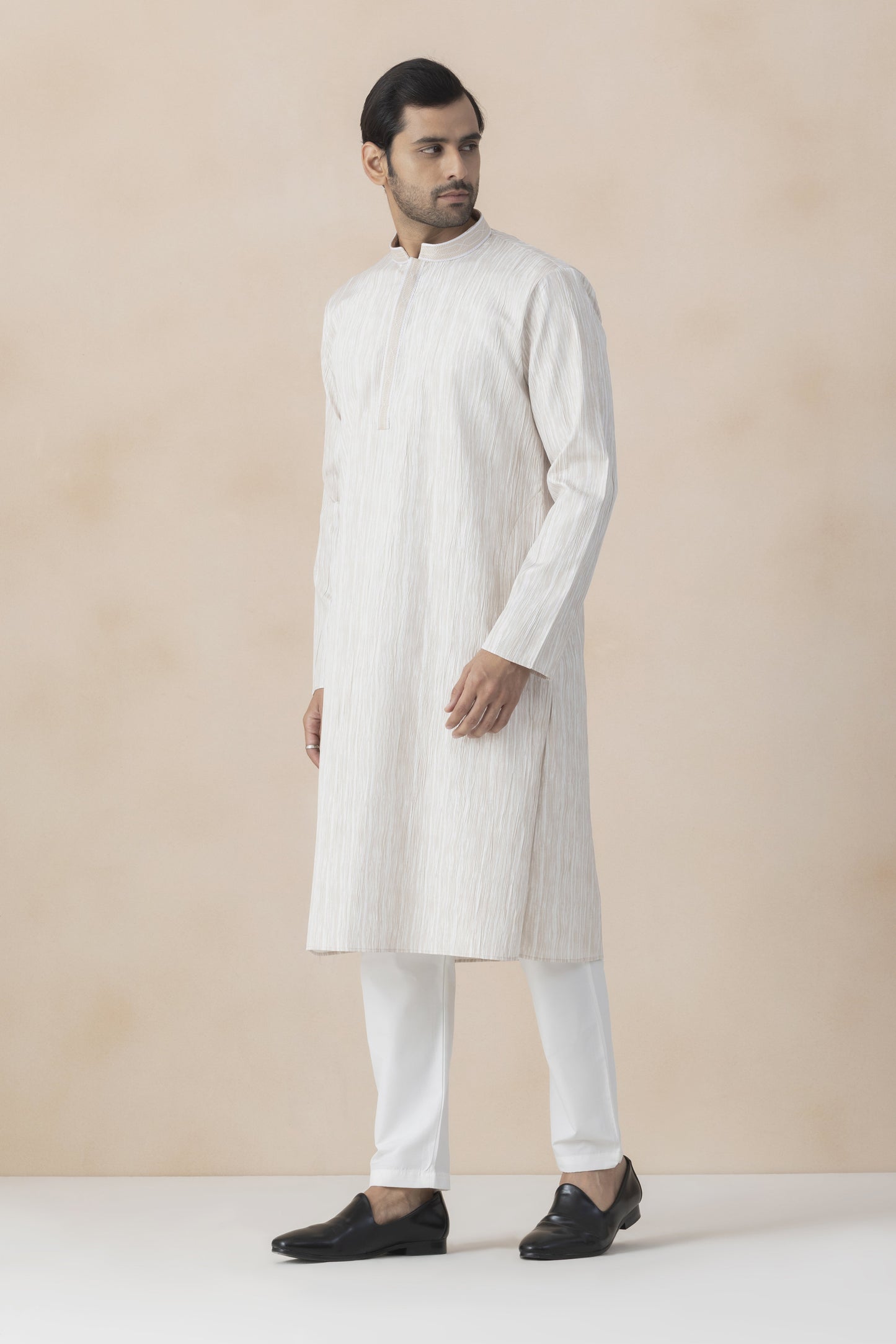 Cream Kurta Pyjama for Men