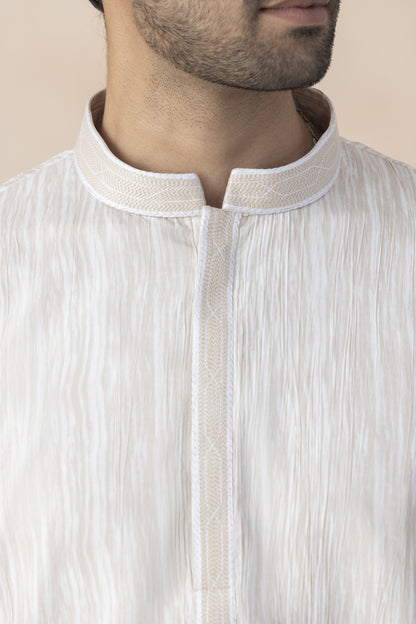 Cream Kurta Pyjama for Men