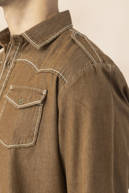 Men's brown pathani set