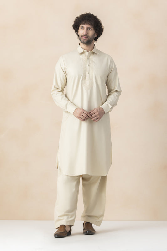 Men's off white pathani set