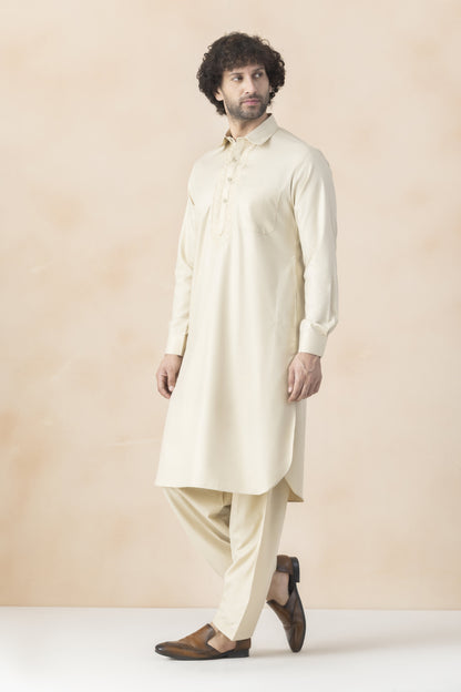 Men's off white pathani set