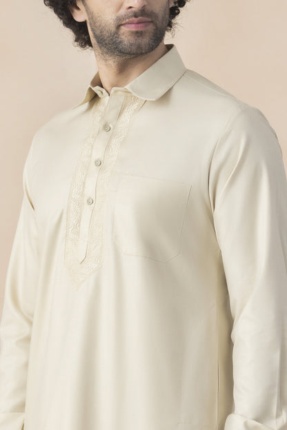Men's off white pathani set