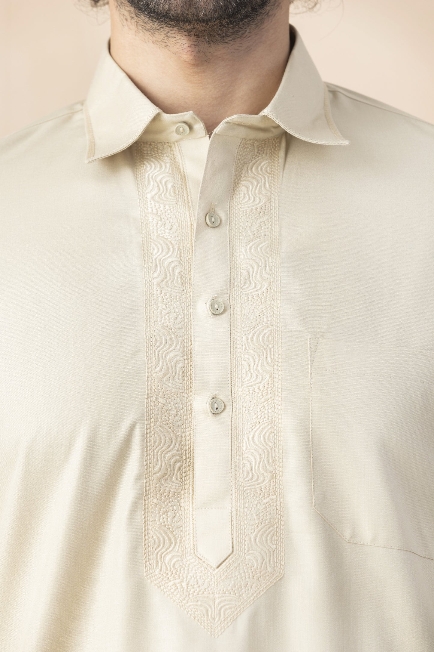 Men's off white pathani set