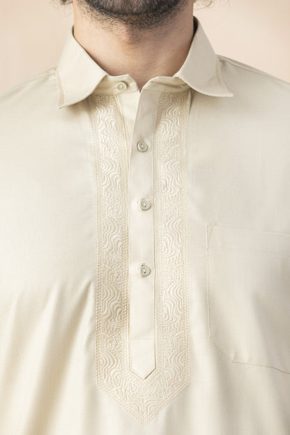 Men's off white pathani set