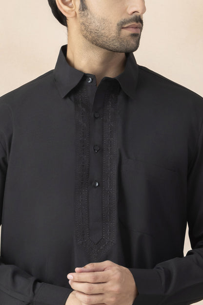 Black pathani set for men