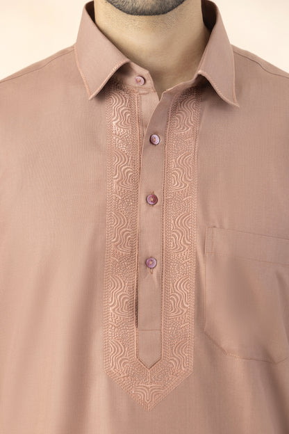 Dusty peach pathani set for men