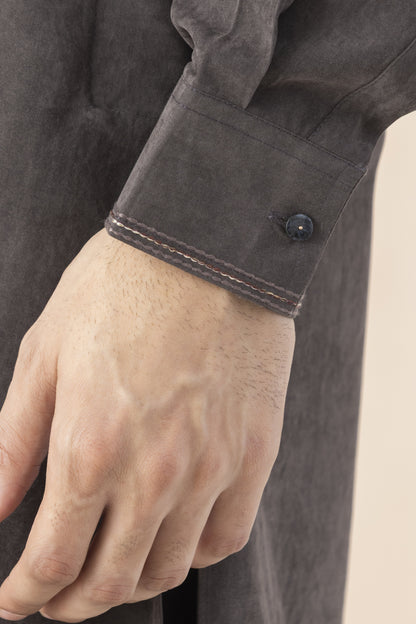 Charcoal brown pathani set for men