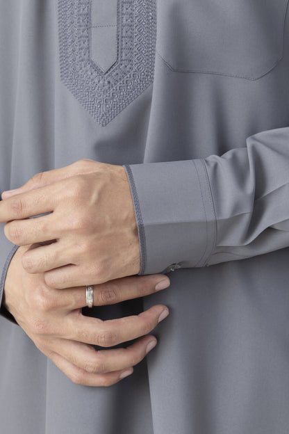 Charcoal grey pathani for men