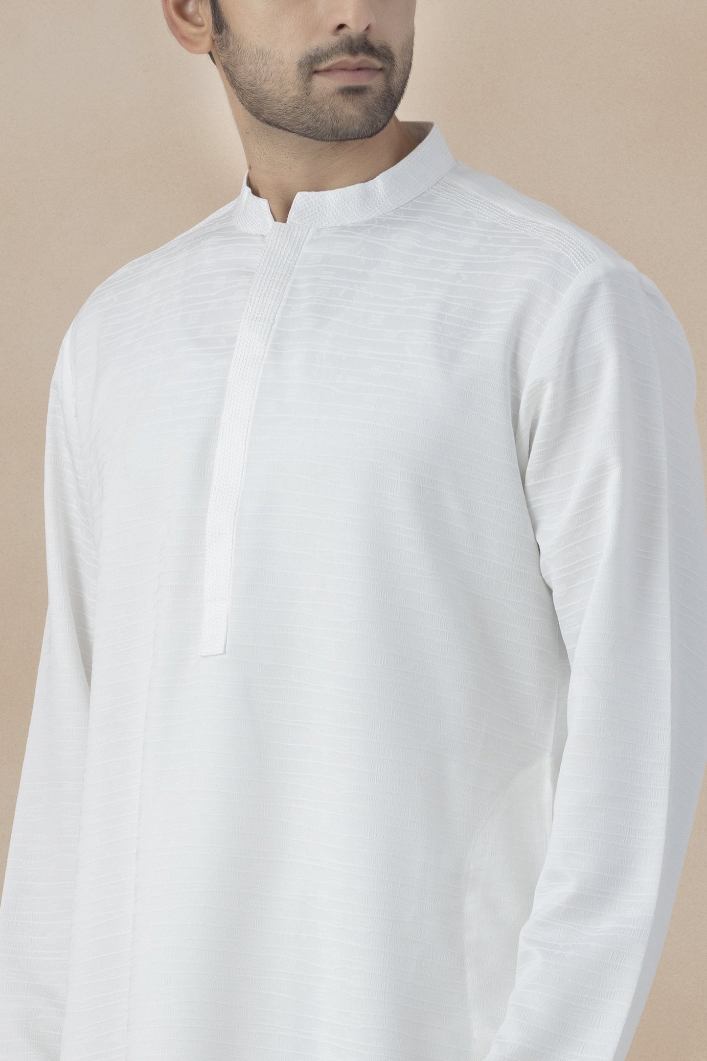 Classic pure white kurta pyjama for men