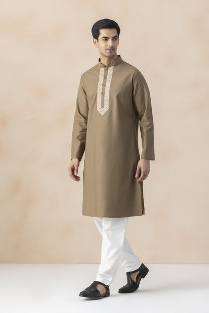 Camel brown kurta pyjama  for men