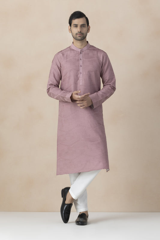 Men's Dusky Pink Kurta Pyjama