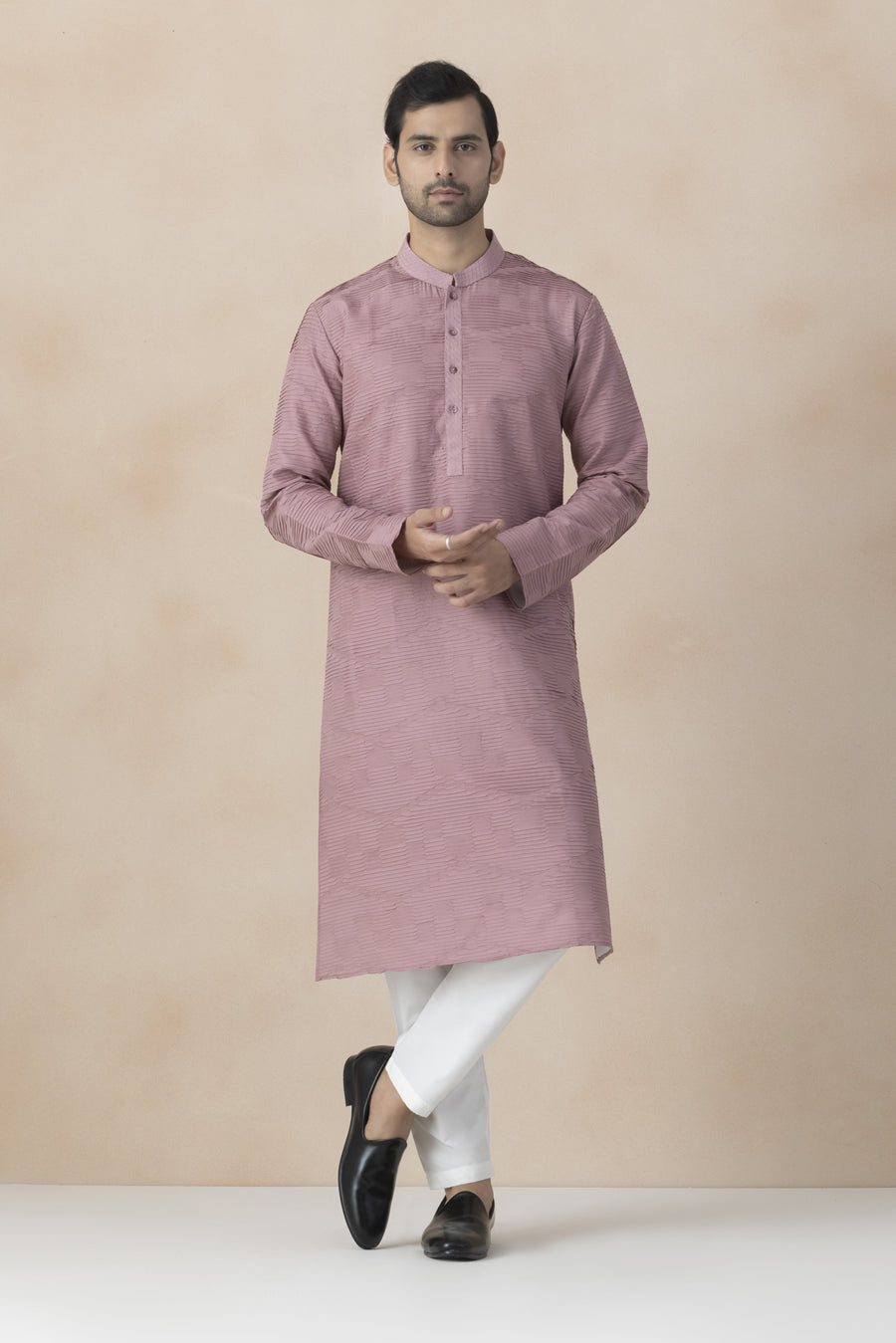 Men's Dusky Pink Kurta Pyjama