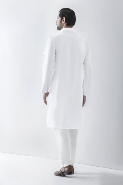 Men's white kurta pyjama