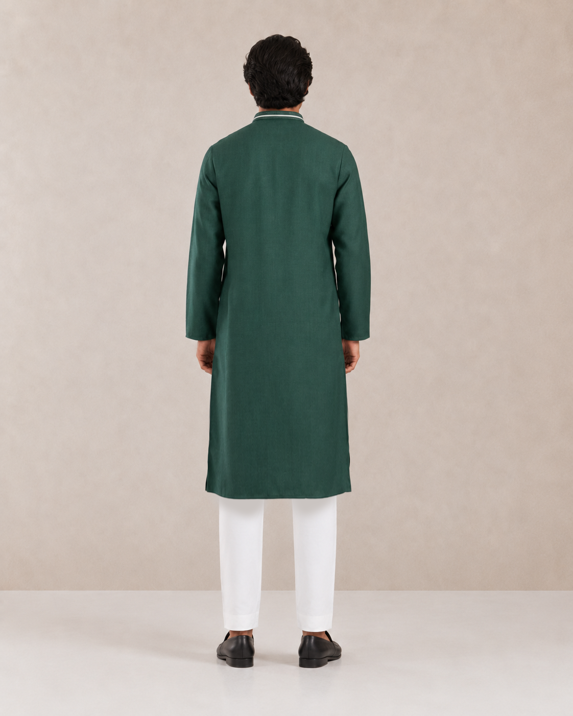 Men's Dark Green Soft Touch Jute Kurta Pyjama Set