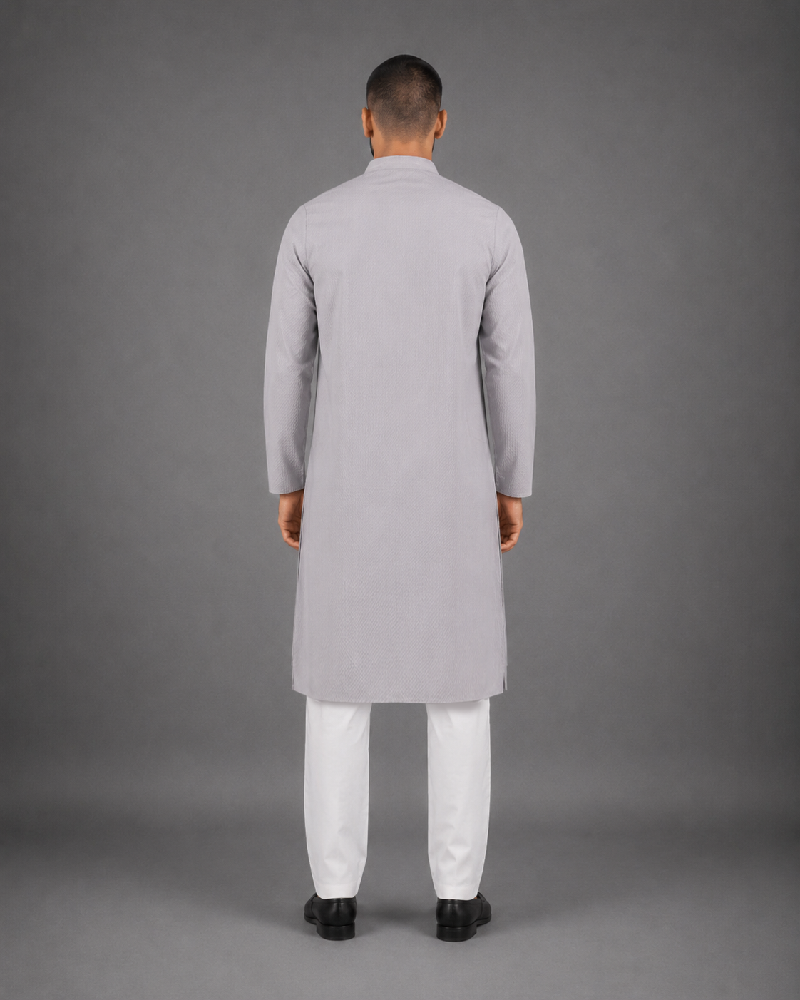 Men’s Light Purple Textured Kurta Pyjama Set