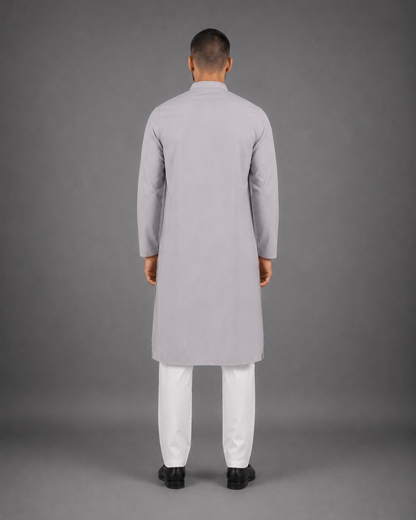 Men’s Light Purple Textured Kurta Pyjama Set