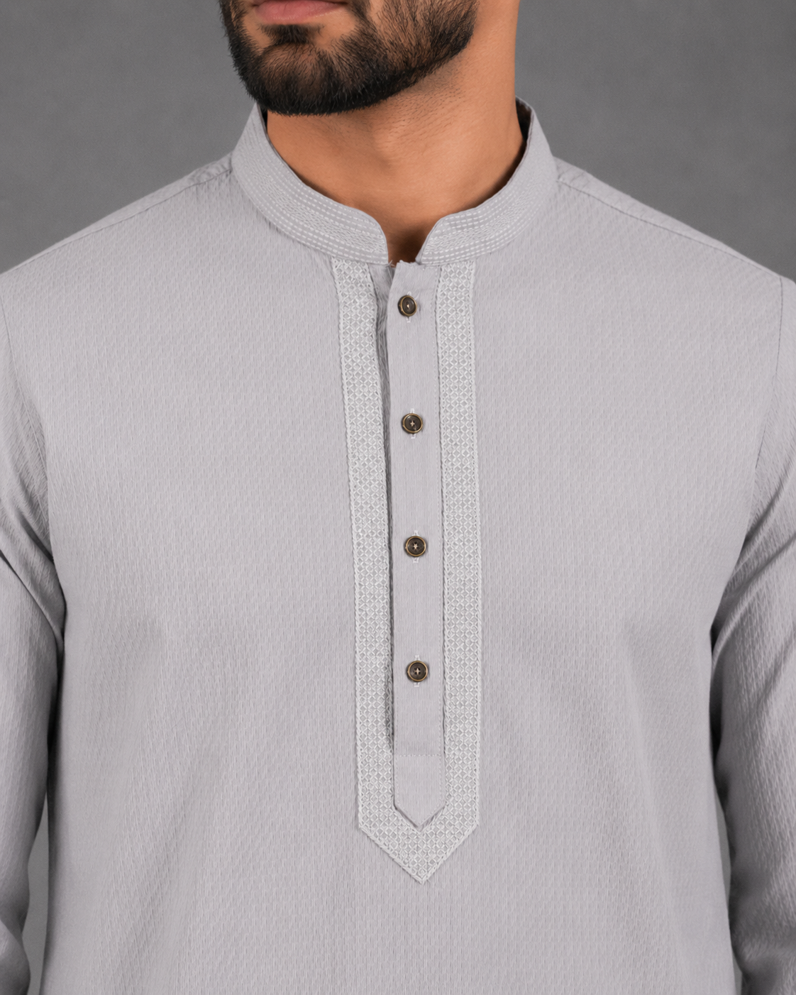 Men’s Light Purple Textured Kurta Pyjama Set
